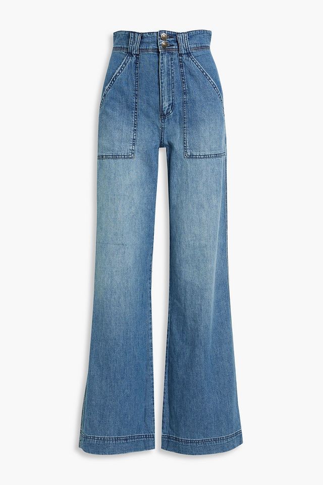Ussa high-rise wide-leg jeans