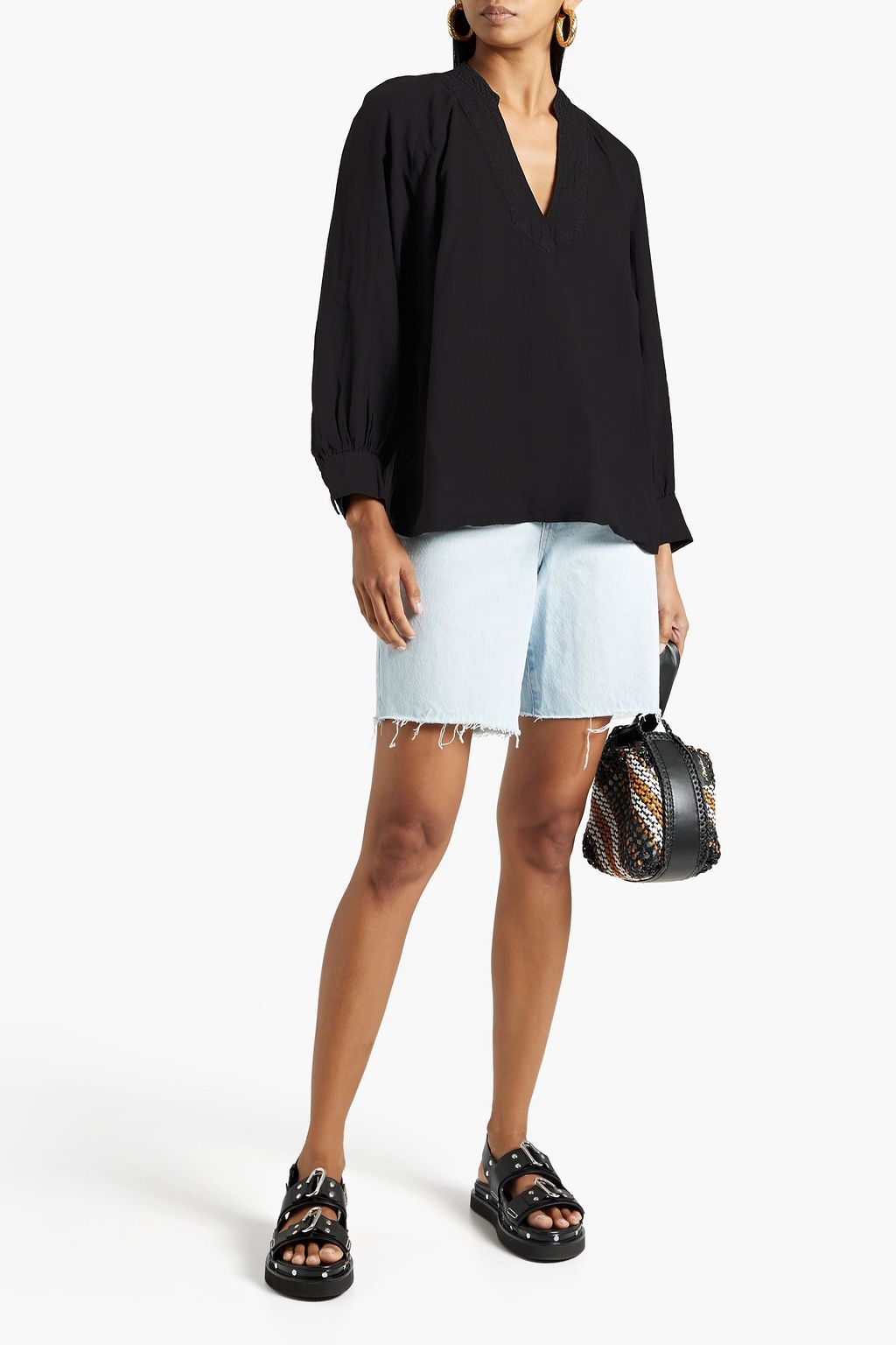 JOIE Perci linengauze blouse THE