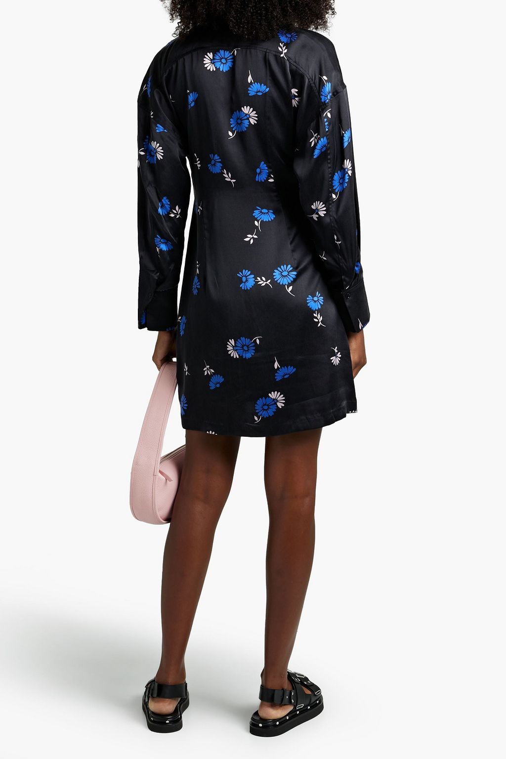 EQUIPMENT Aaleah floralprint silksatin mini wrap dress THE