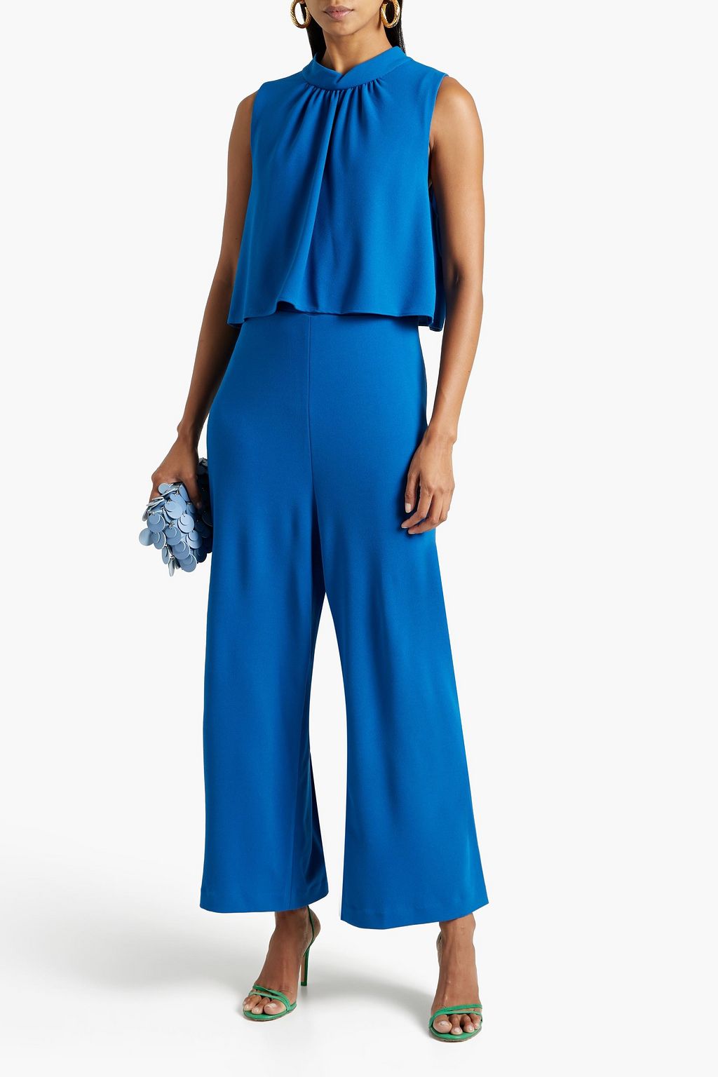 DKNY Layered gathered stretchcrepe jumpsuit THE