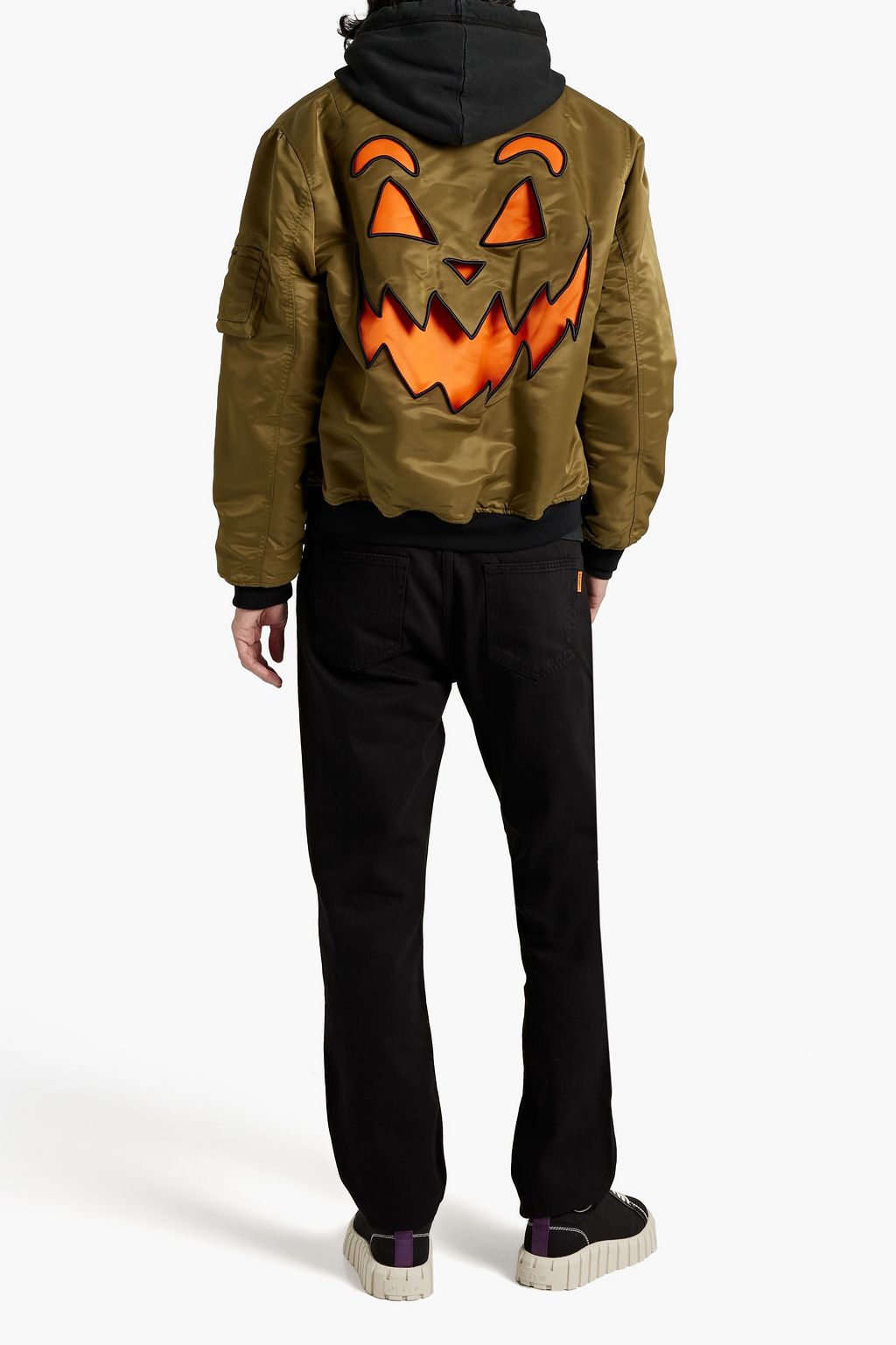 MOSCHINO Reversible cutout shell bomber jacket