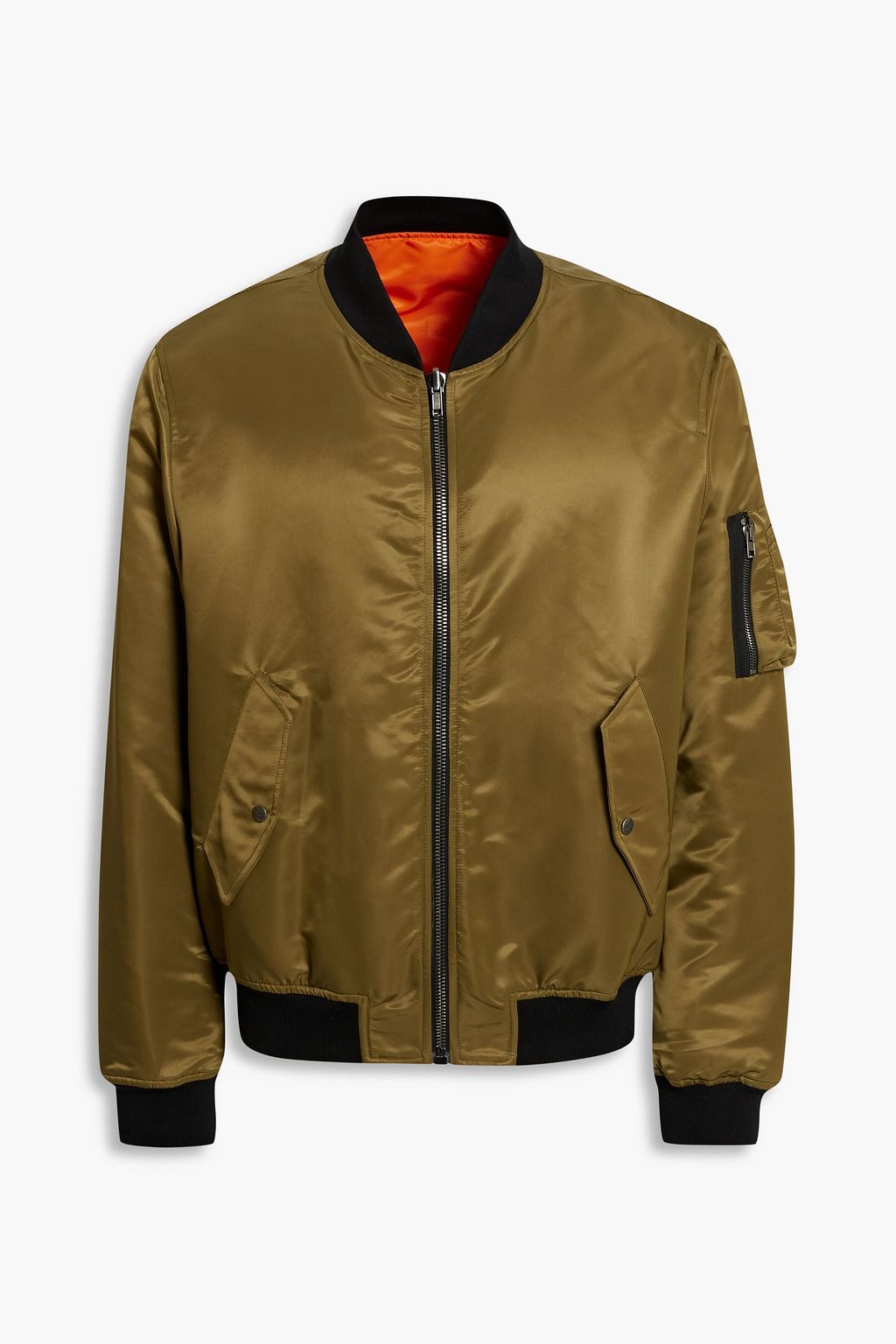 Reversible Leather Nylon Blouson - Luxury Brown