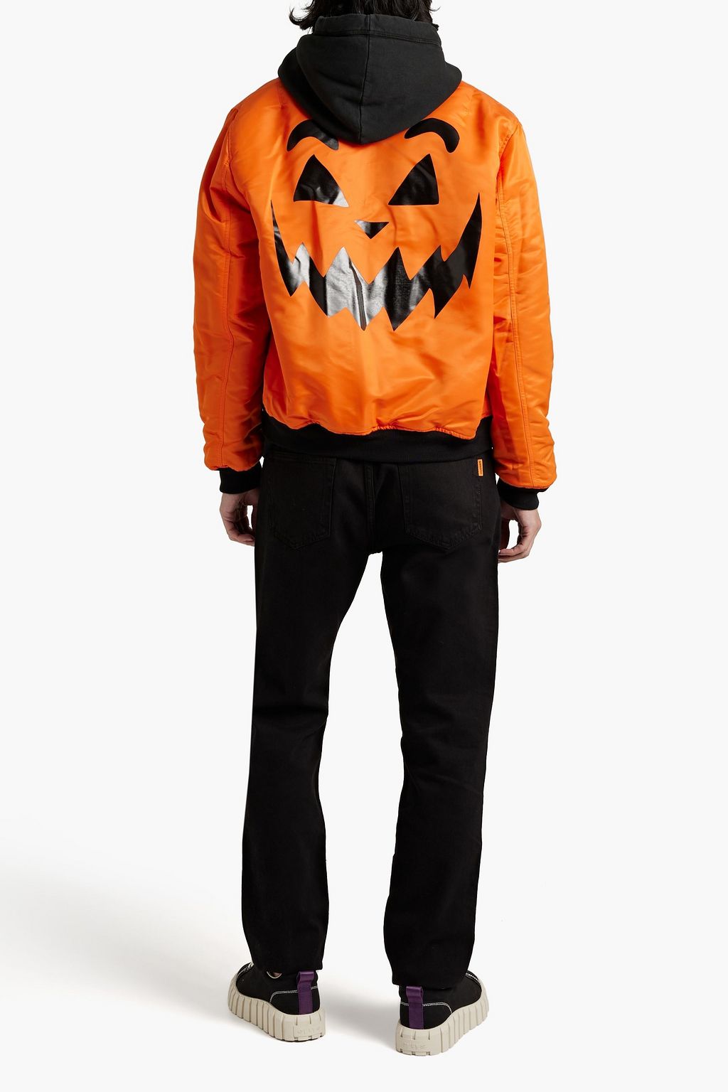 MOSCHINO Reversible cutout shell bomber jacket