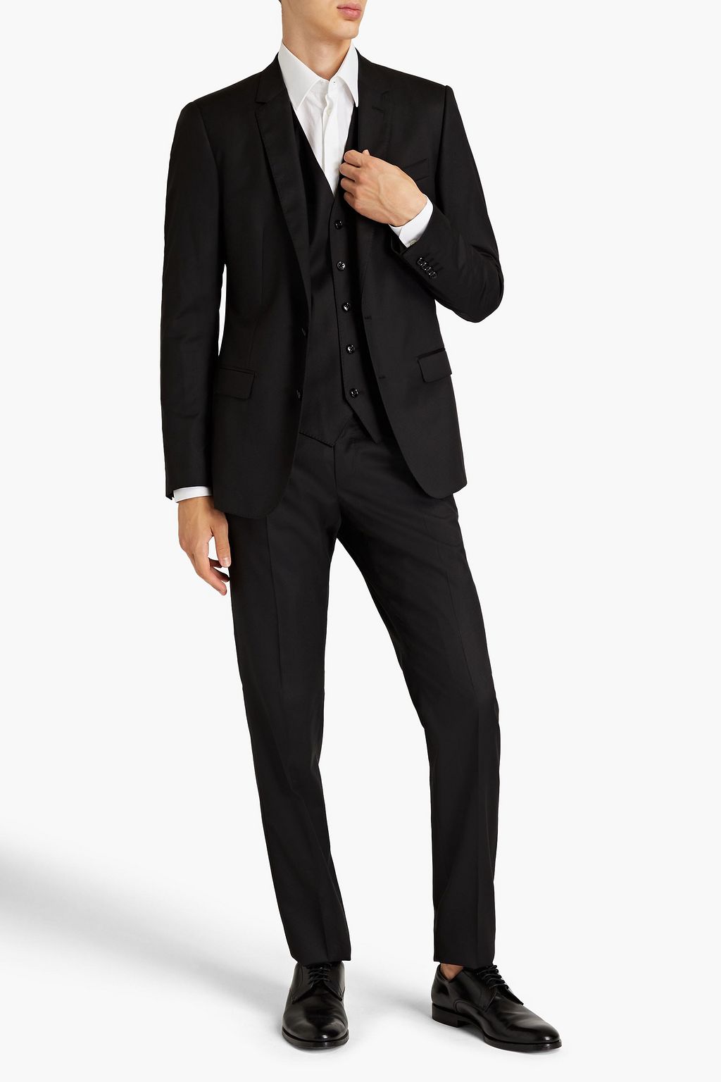 DOLCE & GABBANA Slim-fit wool and silk-blend twill suit
