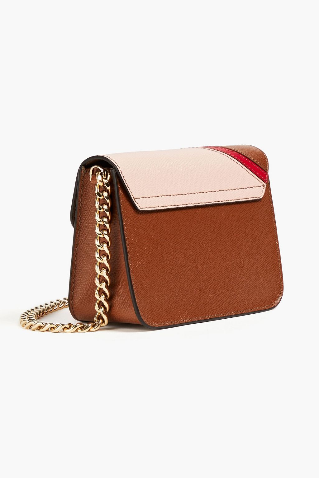 FURLA Metropolis Mini color-block pebbled-leather shoulder bag