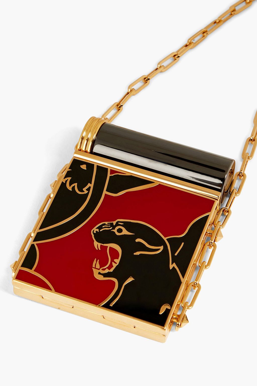 VALENTINO GARAVANI Gold-tone enamel compact mirror