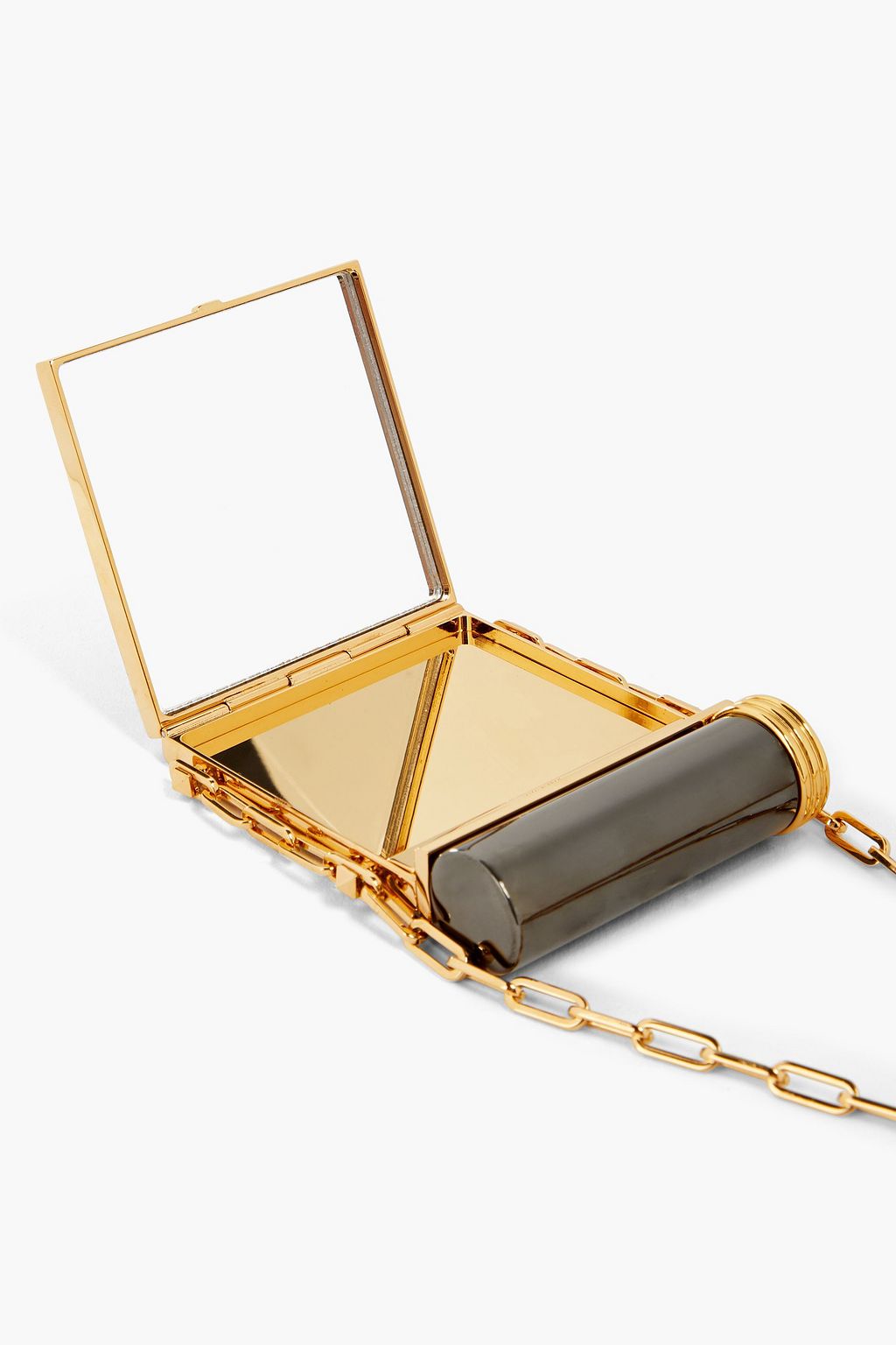 VALENTINO GARAVANI Gold-tone enamel compact mirror