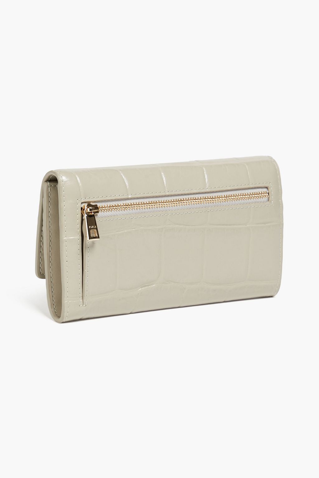 FURLA Babylon croc-effect leather continental wallet