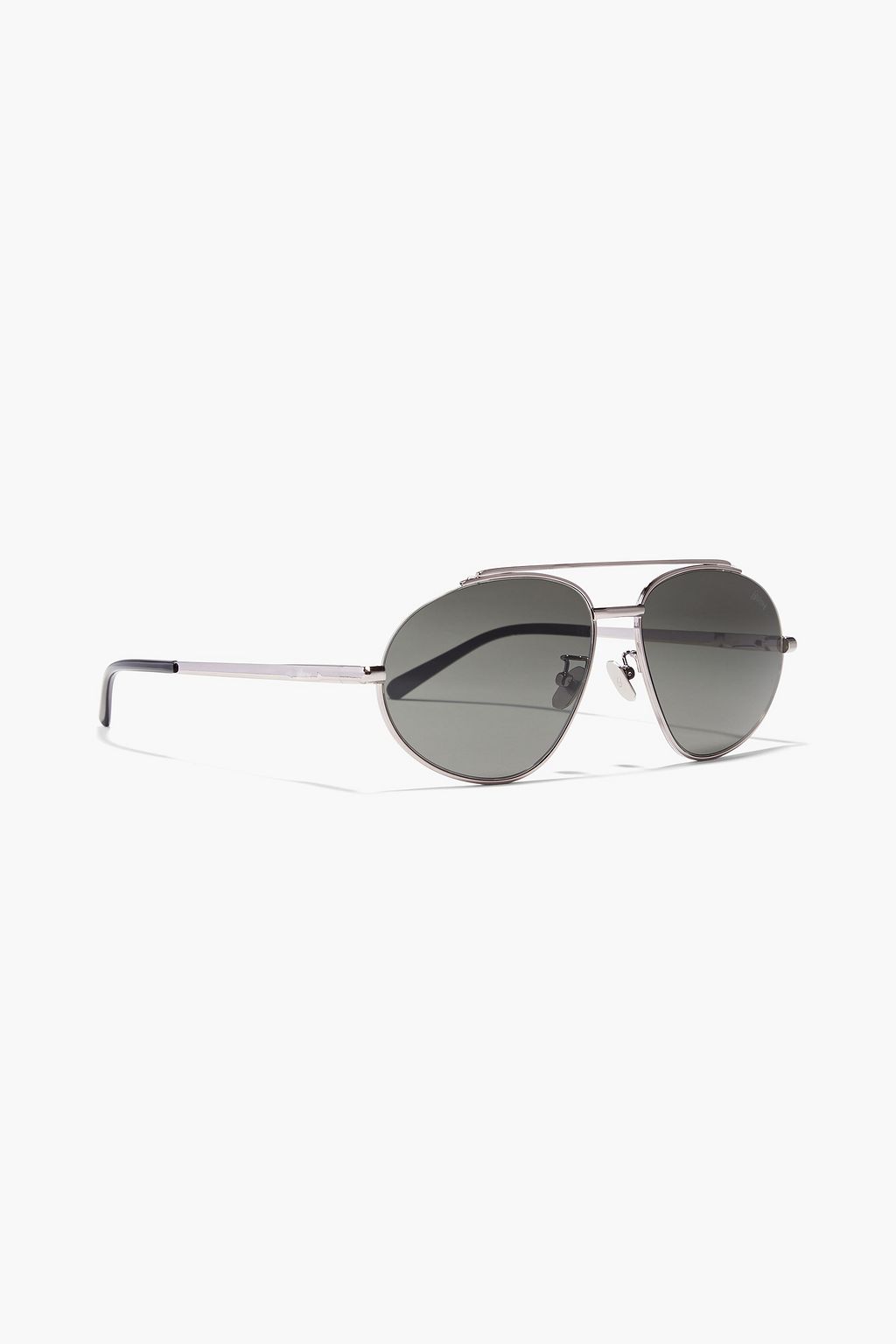 BRIONI Aviator-style silver-tone sunglasses