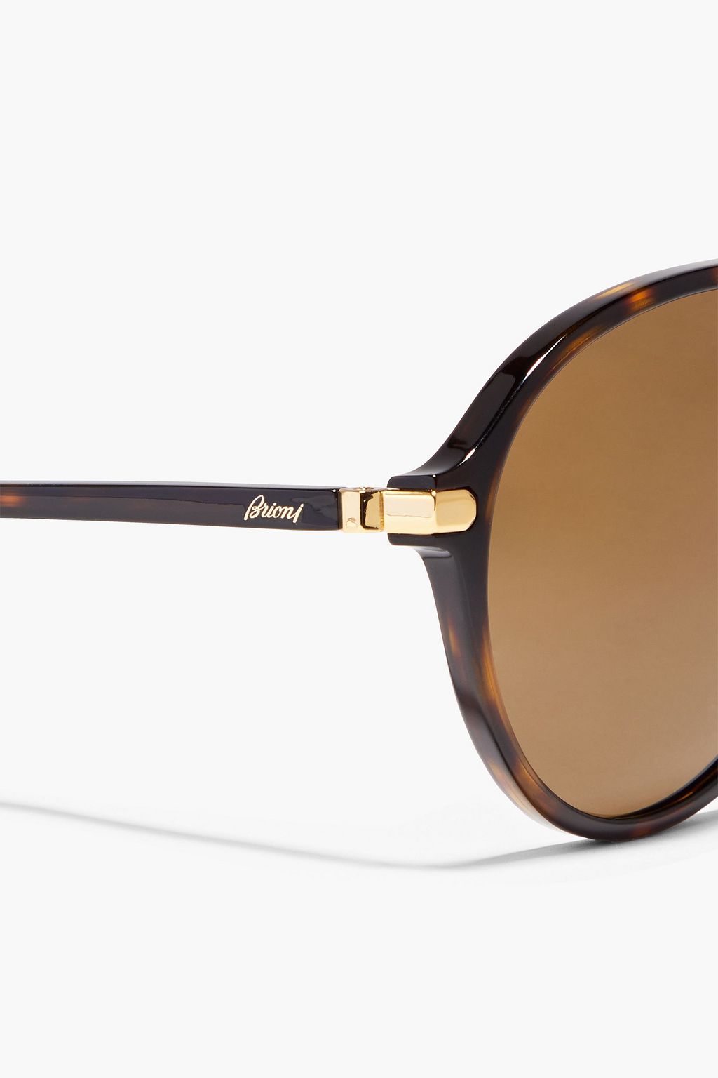 BRIONI Aviator-style tortoiseshell acetate sunglasses