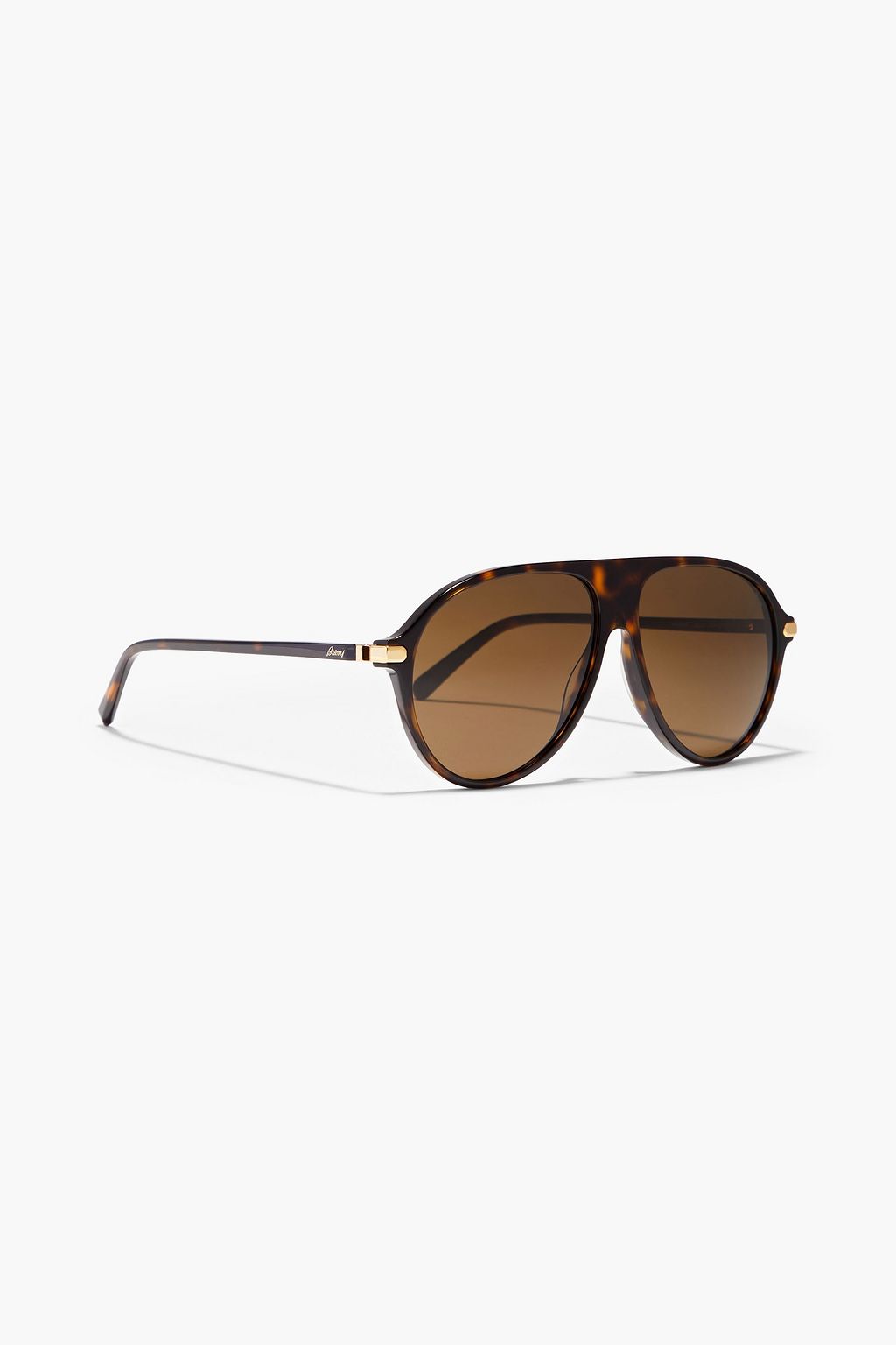 BRIONI Aviator-style tortoiseshell acetate sunglasses