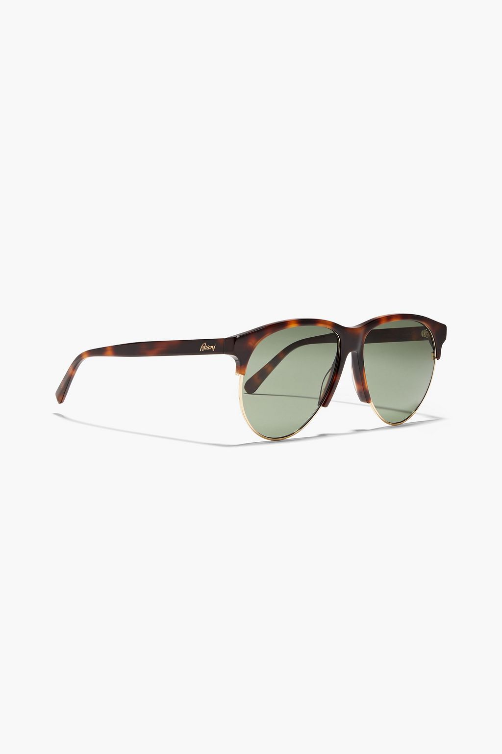BRIONI Aviator-style tortoiseshell acetate sunglasses