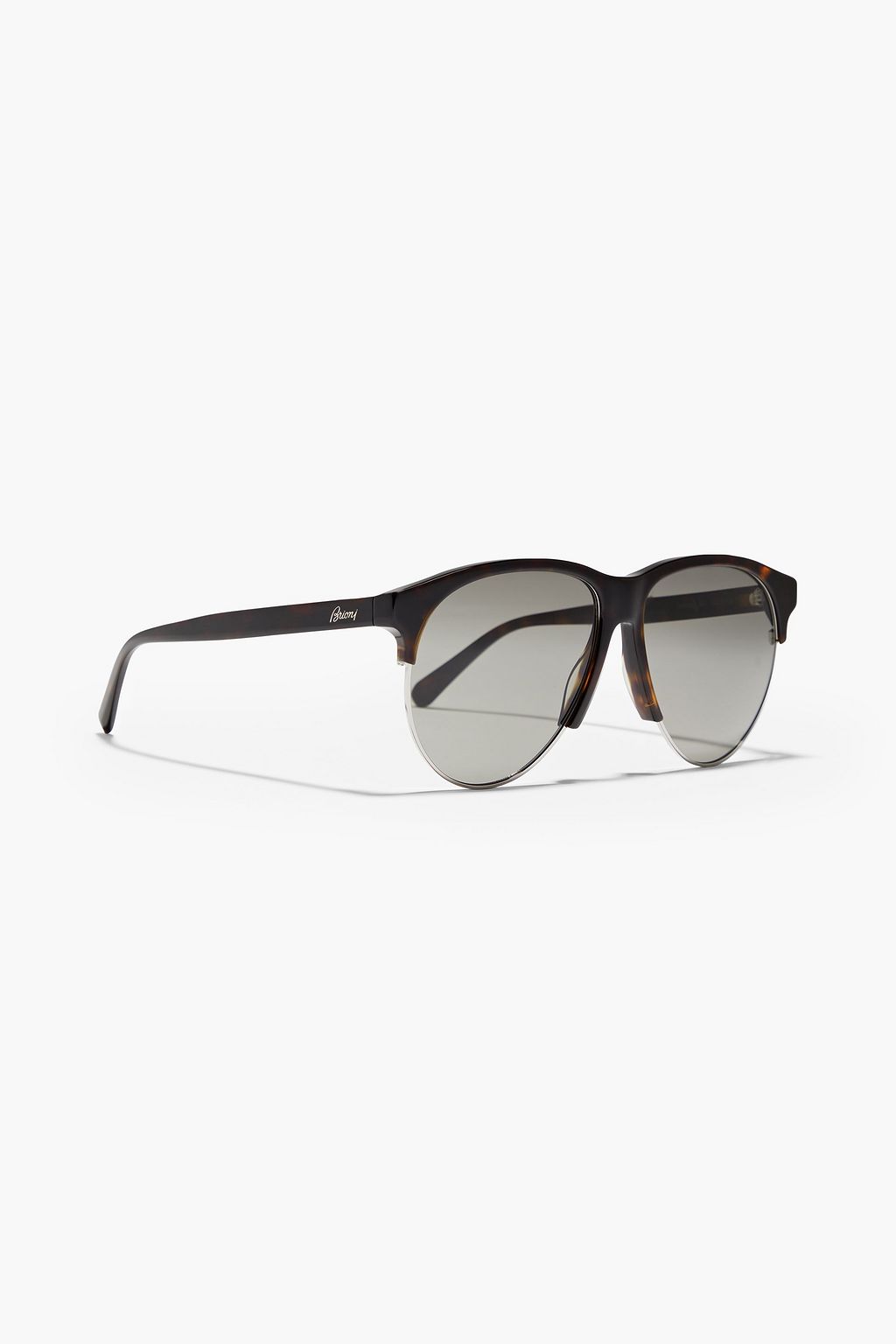 BRIONI Aviator-style tortoiseshell acetate sunglasses