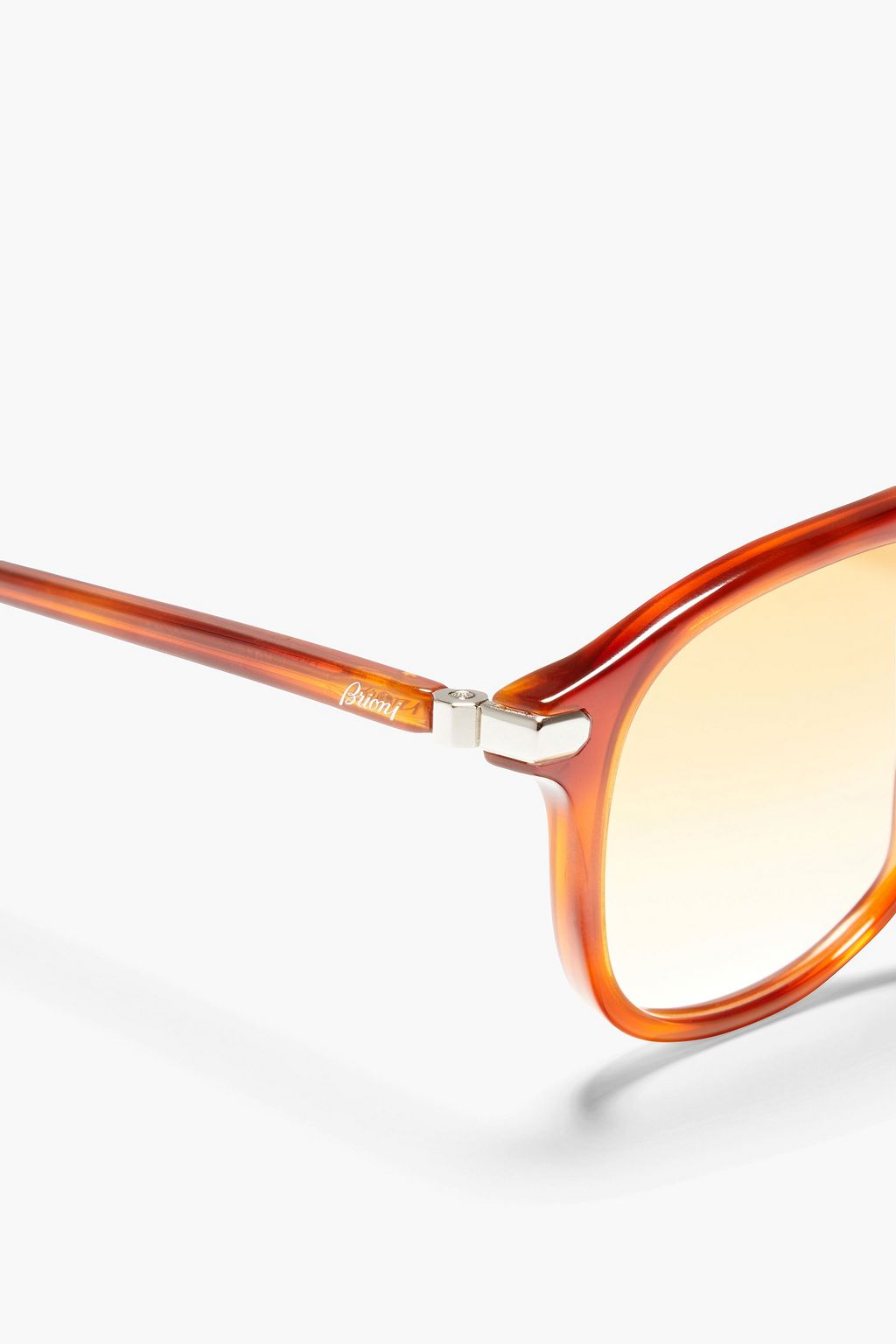 BRIONI Aviator-style tortoiseshell acetate sunglasses