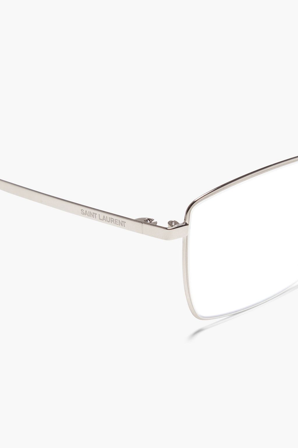 SAINT LAURENT Square-frame silver-tone optical glasses