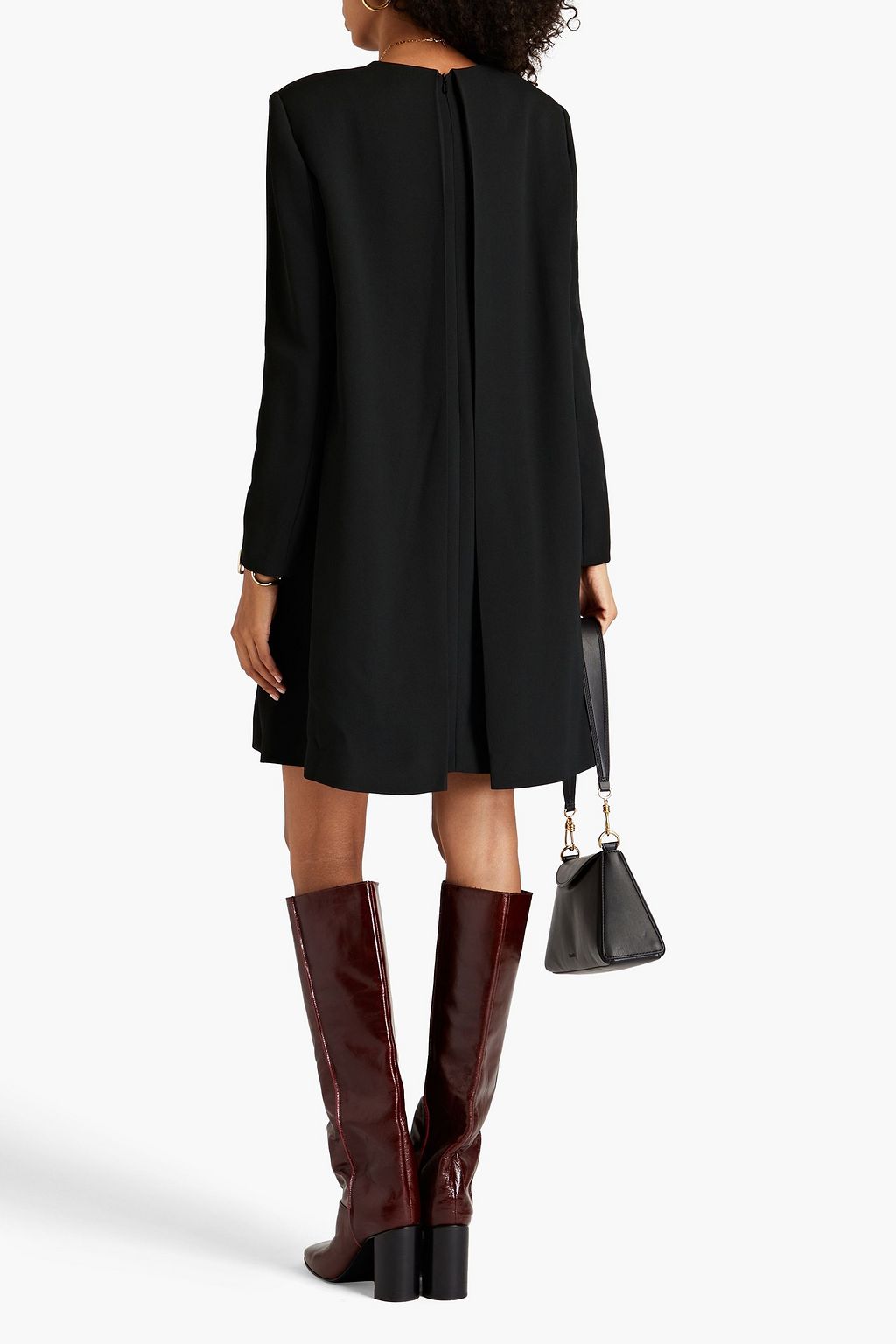 CHLOÉ Pleated crepe mini dress