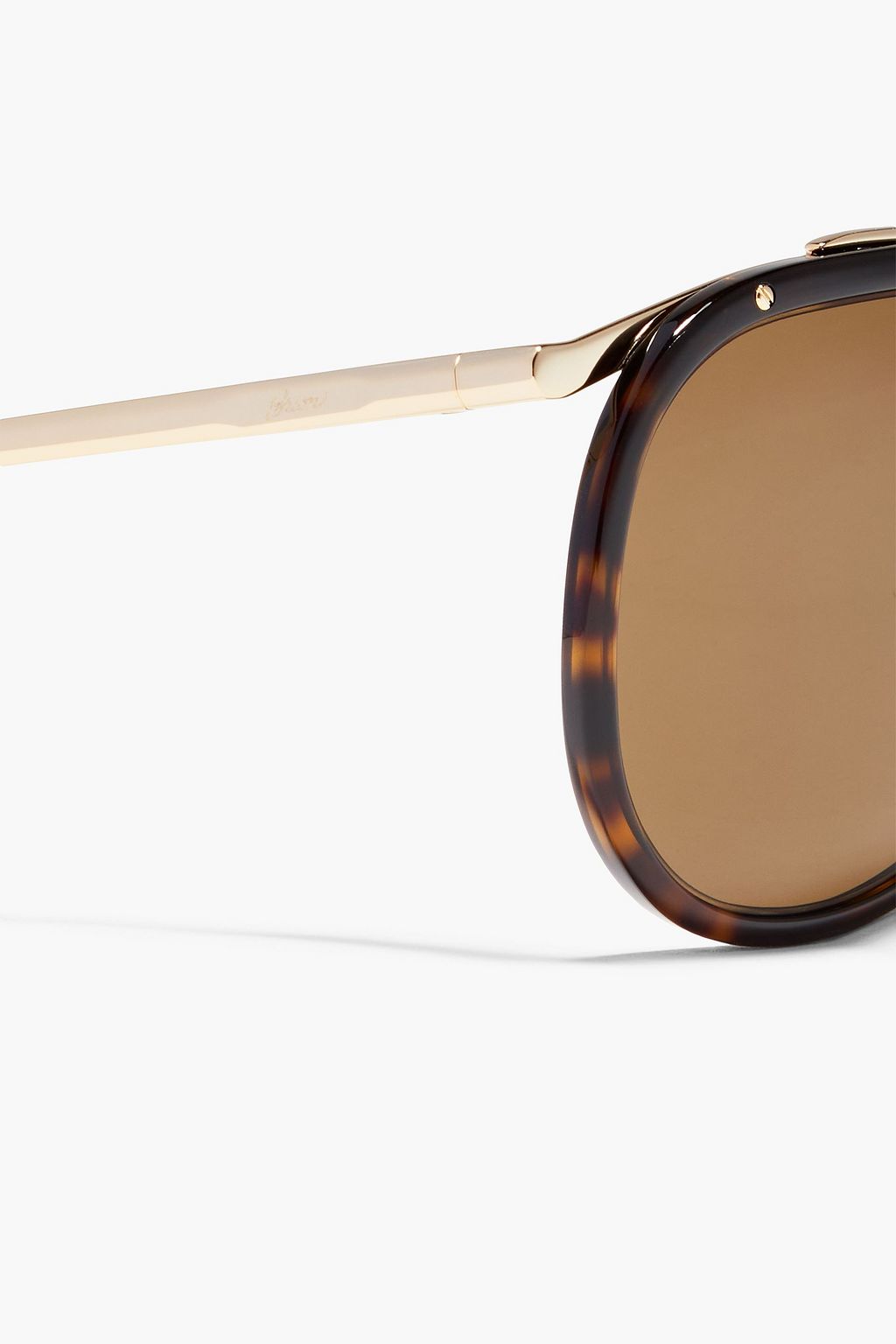 BRIONI Aviator-style tortoiseshell acetate sunglasses