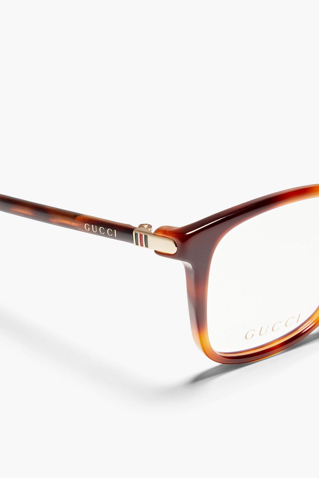 GUCCI D-frame tortoiseshell acetate optical glasses