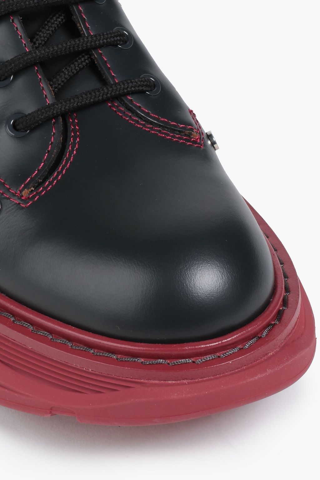 MCQUEEN Studded leather combat boots