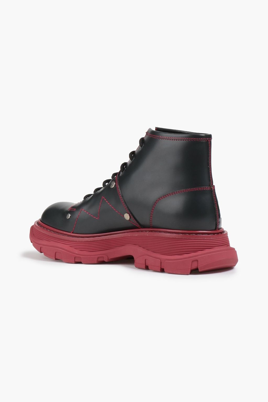 MCQUEEN Studded leather combat boots