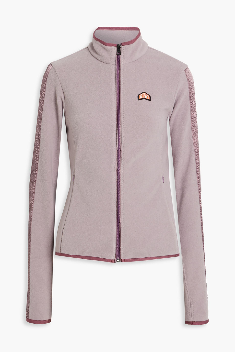 Jetset Stella Shell-trimmed Fleece Jacket In Lilac