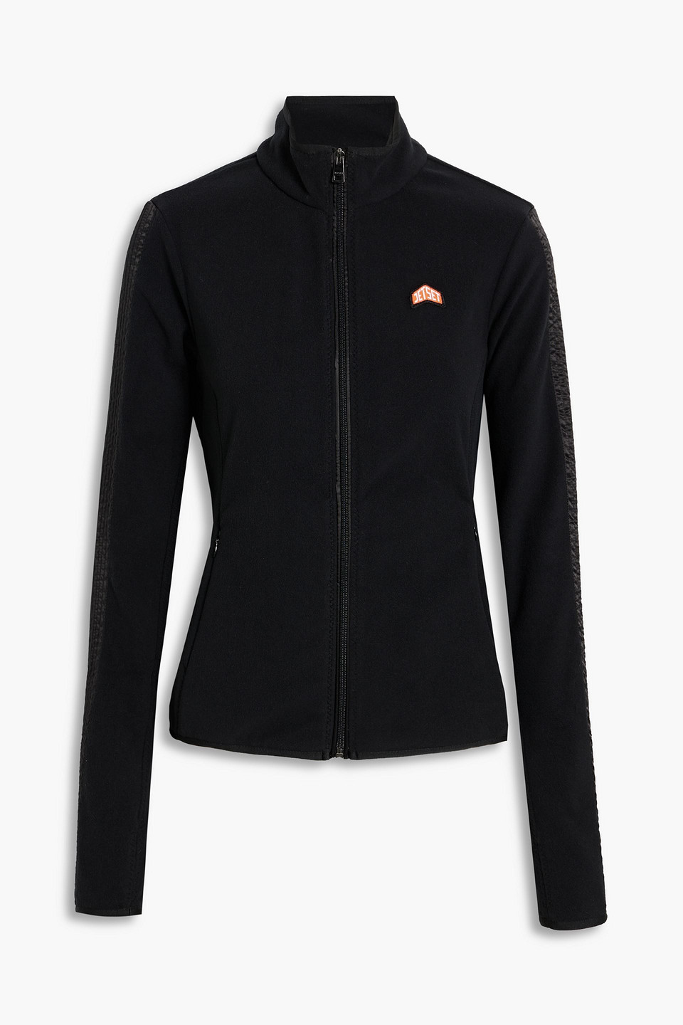 Jetset Stella shell-trimmed fleece jacket