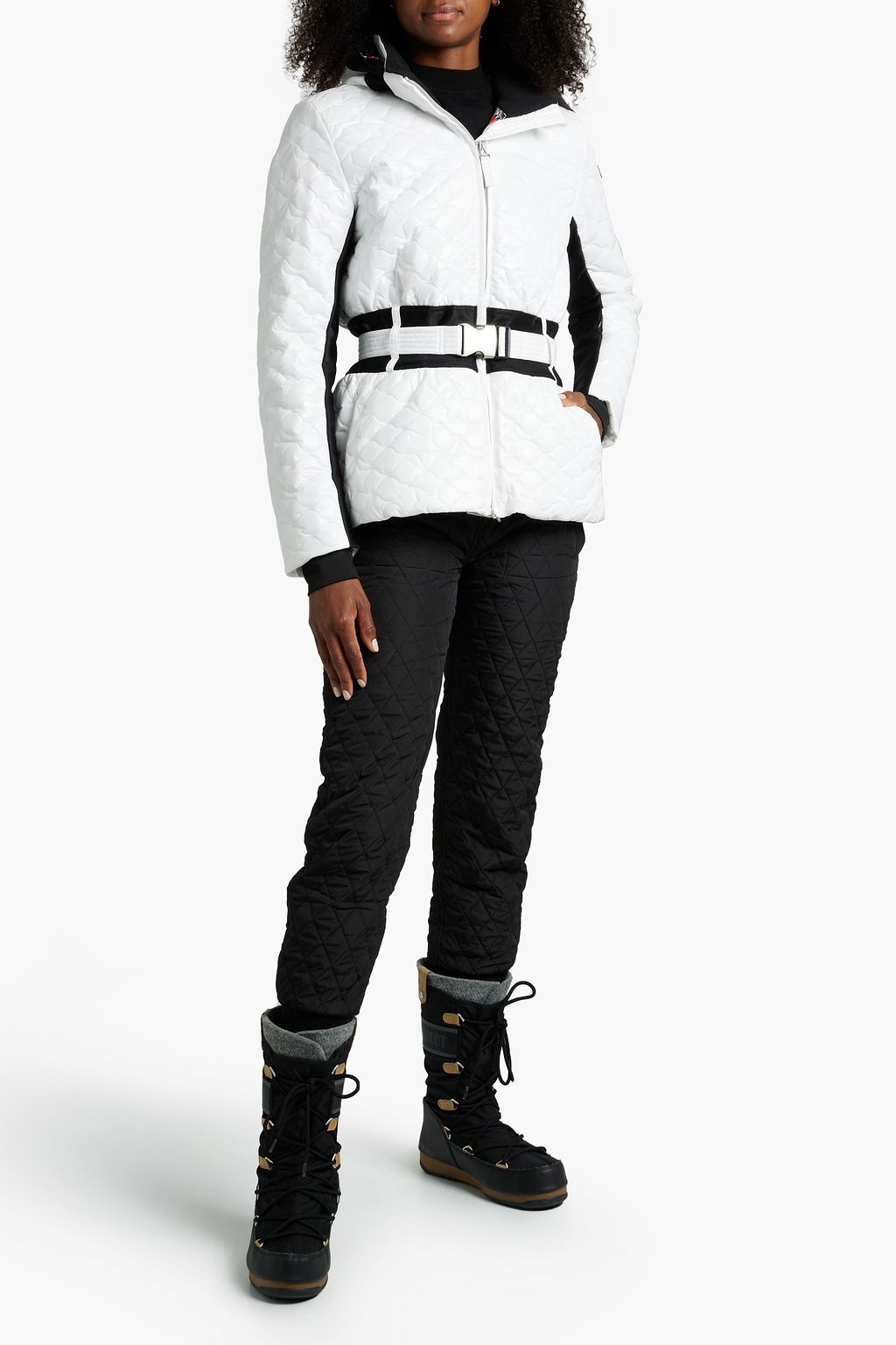 JETSET Belted quilted hooded ski jacket THE