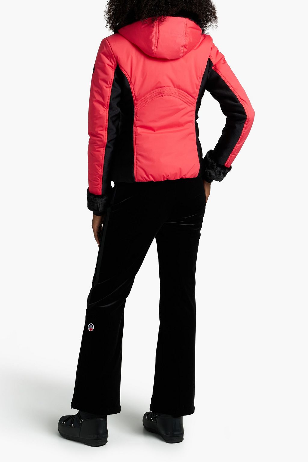 JETSET Faux fur-trimmed hooded ski jacket