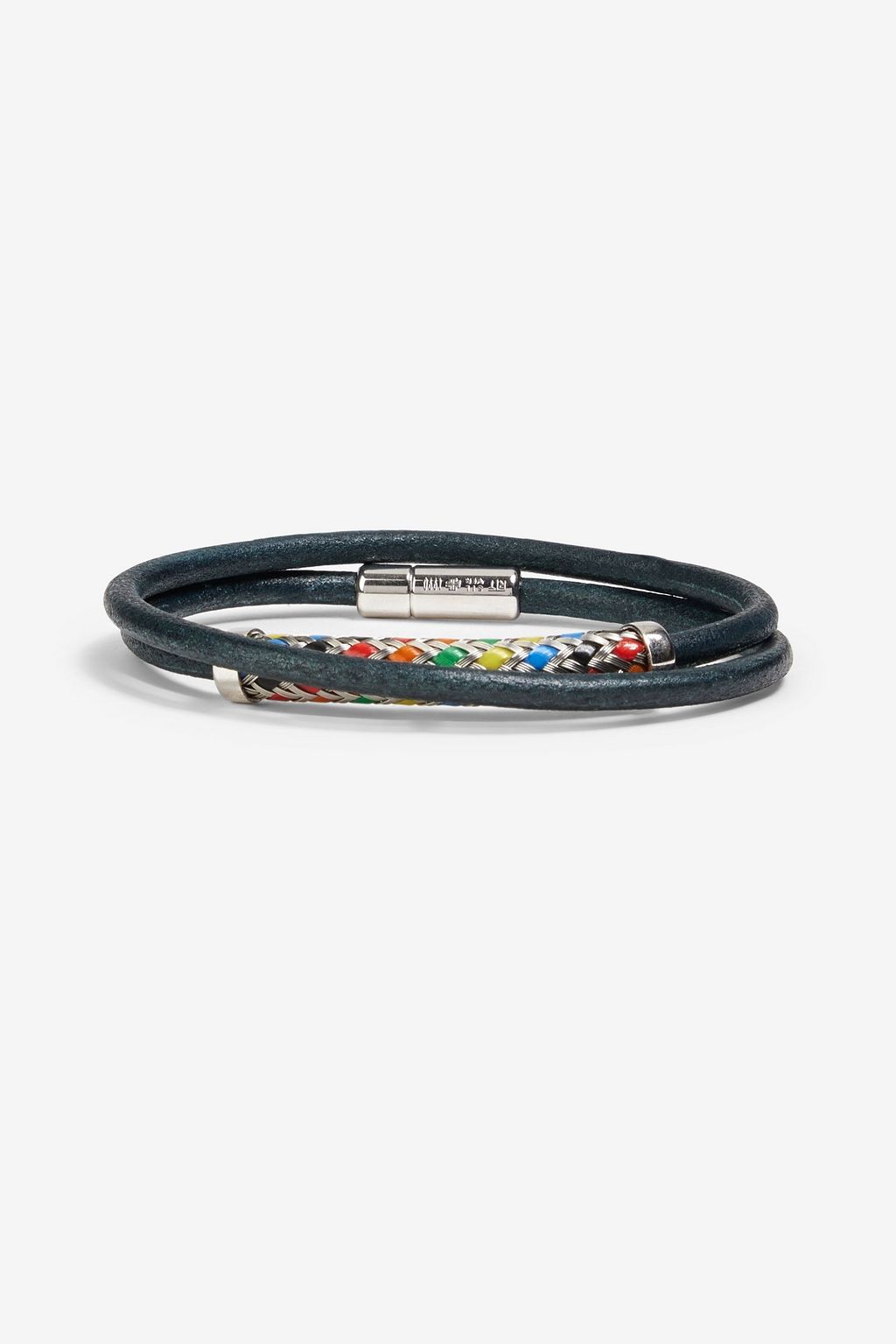 TATEOSSIAN Leather, sterling silver and PVC bracelet