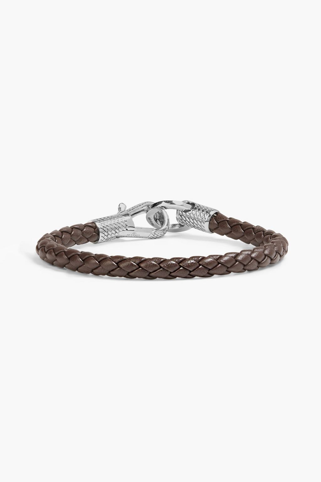 TATEOSSIAN Braided leather and sterling silver bracelet