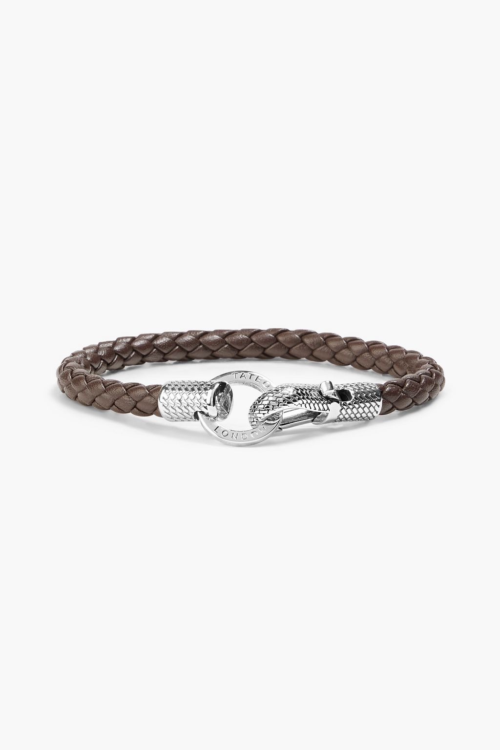 Braided Leather and Sterling Silver Bracelet