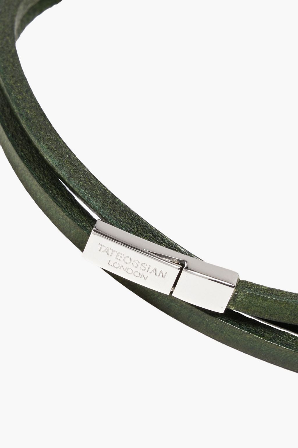 TATEOSSIAN Sterling silver and leather bracelet