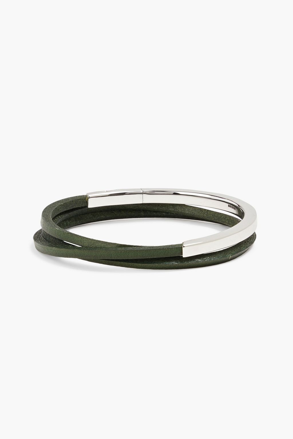 TATEOSSIAN Sterling silver and leather bracelet