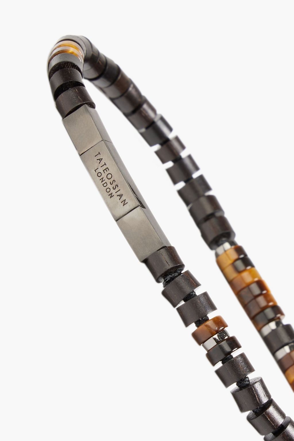 TATEOSSIAN Rhodium-plated beaded stone bracelet