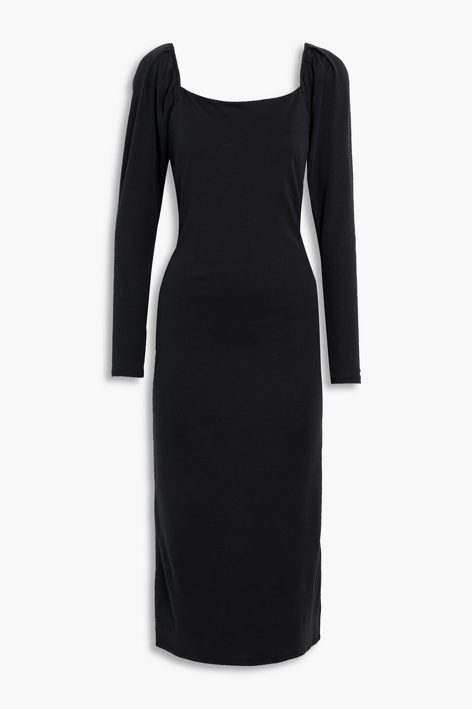 Joie Marianna gathered Pima cotton-jersey midi dress