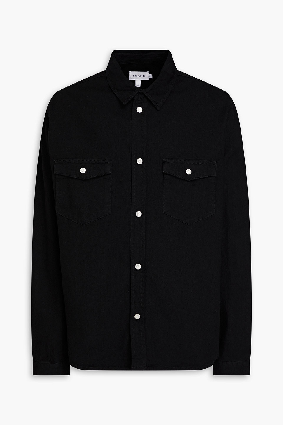 frame - denim shirt - black - xl