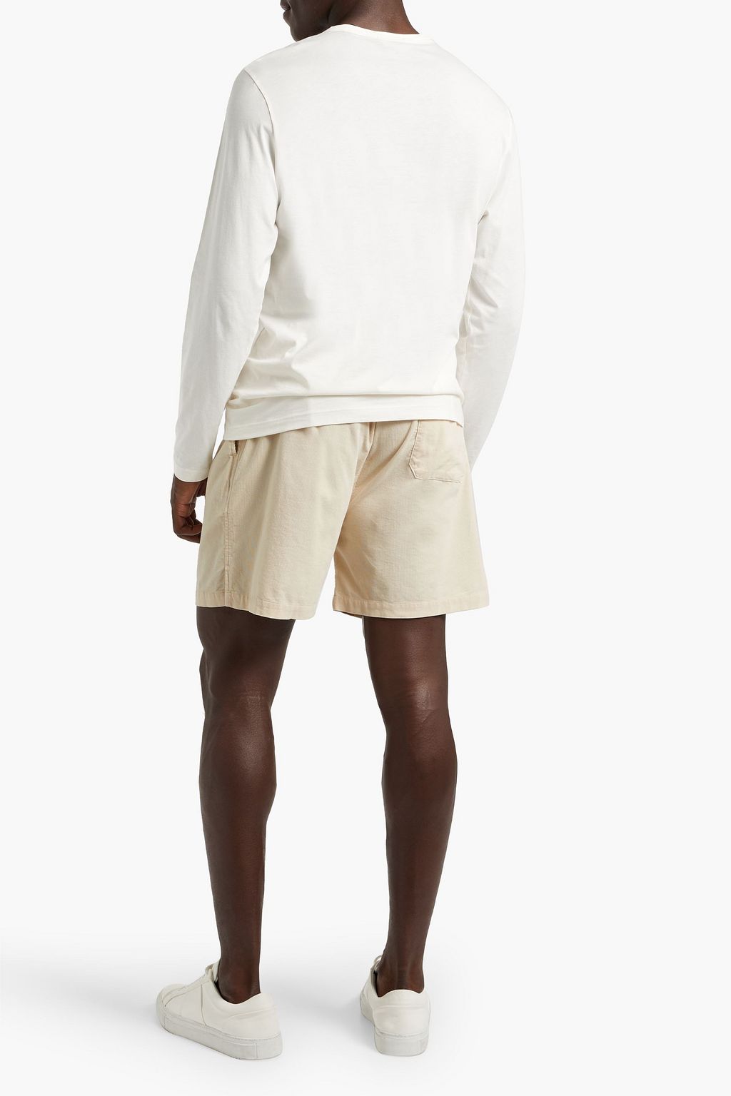 FRAME Cotton-corduroy drawstring shorts