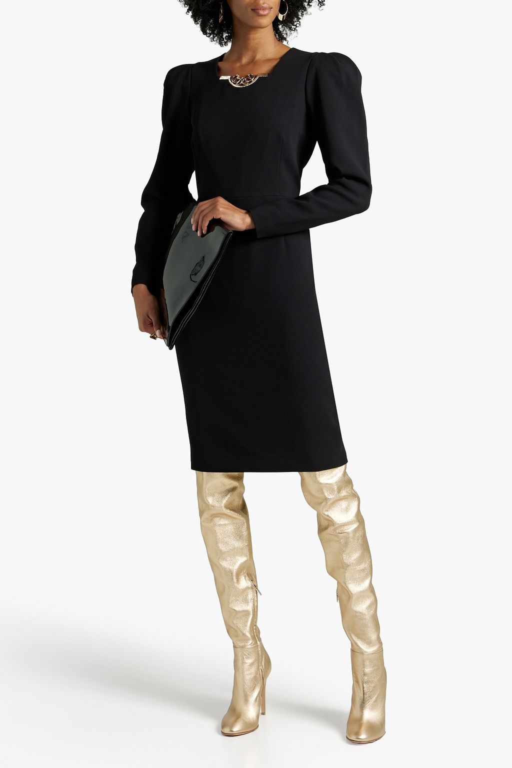 ELIE SAAB Embellished crepe dress