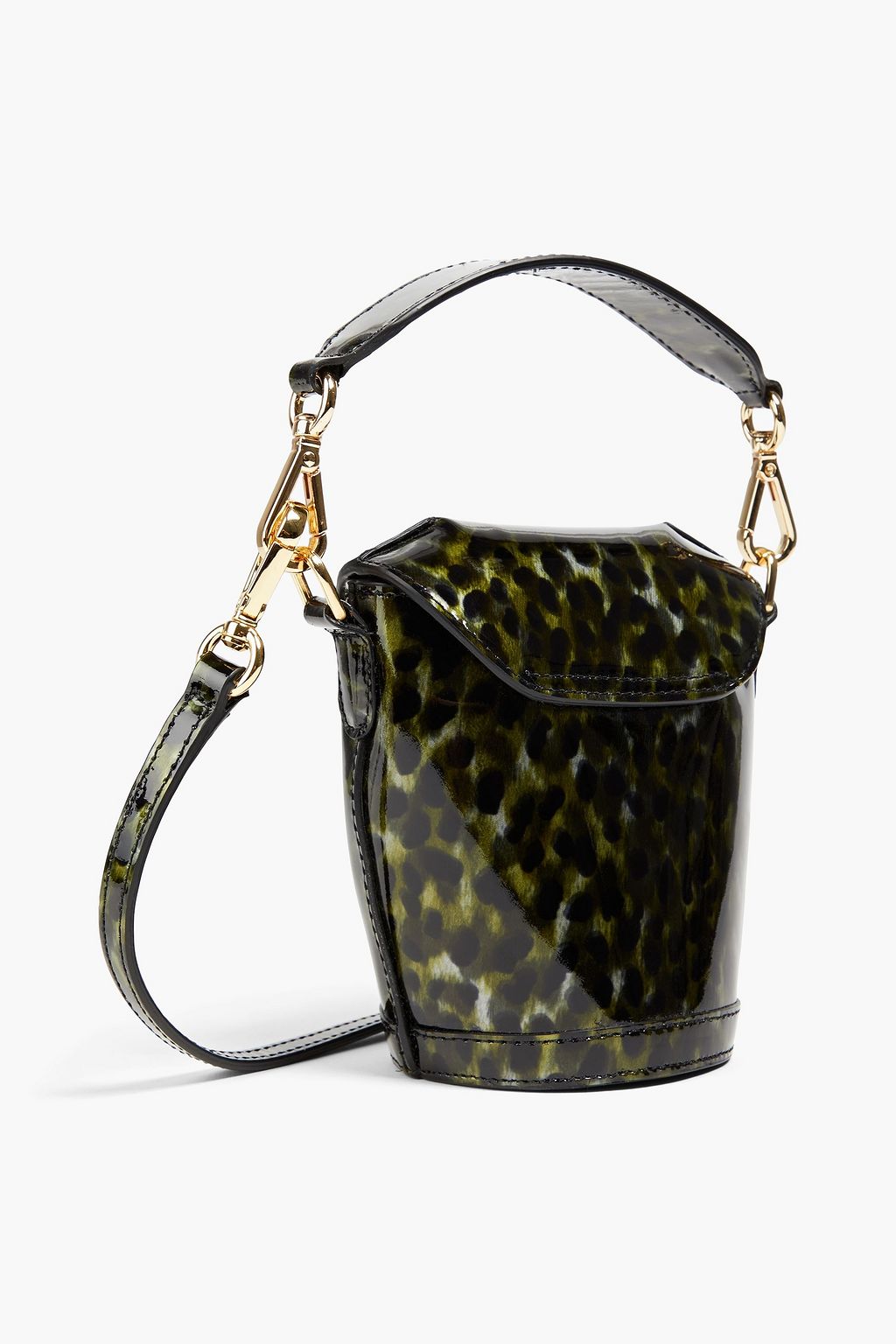 S.JOON Bedruckte Beuteltasche aus Kalbshaar