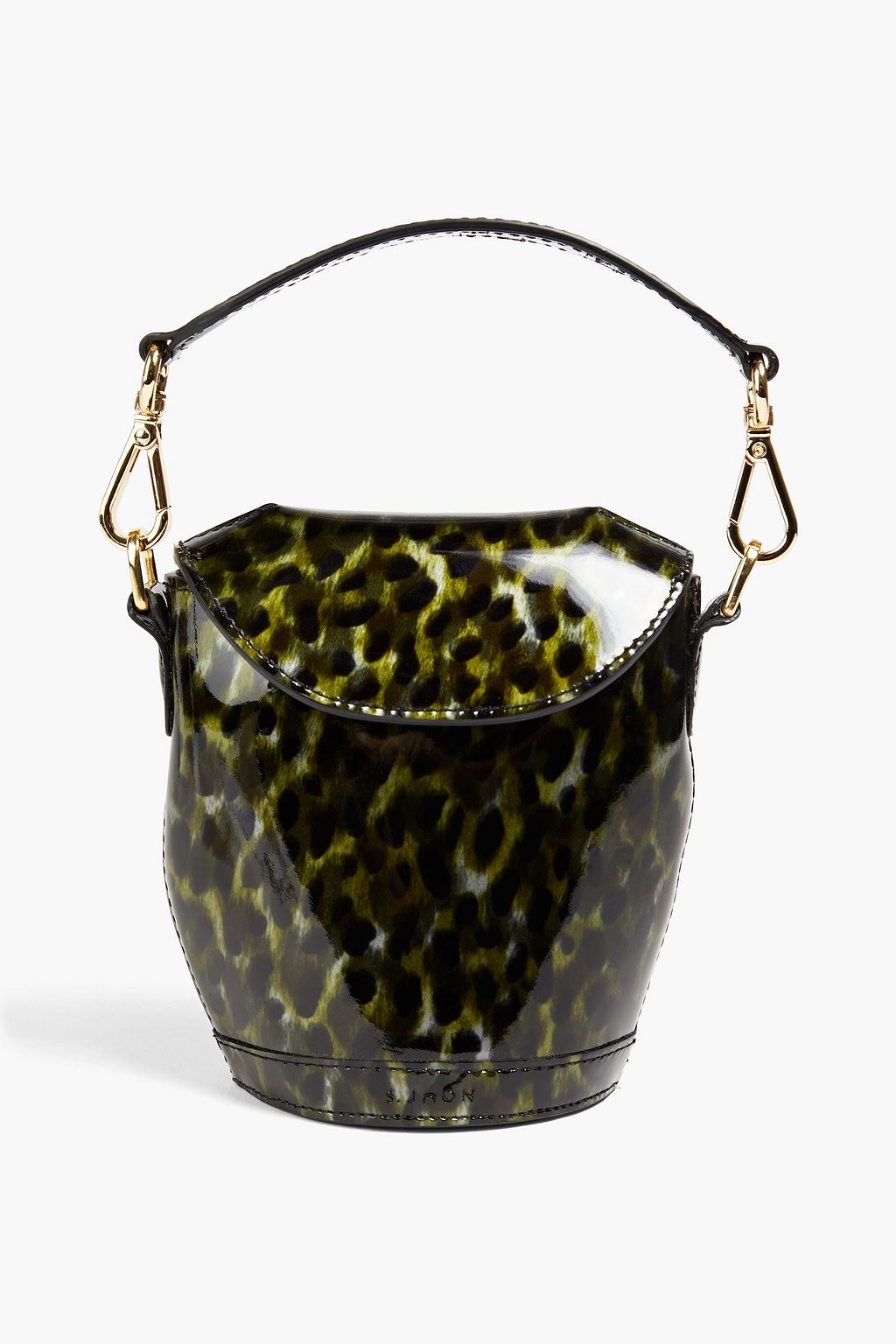 S.JOON Bedruckte Beuteltasche aus Kalbshaar