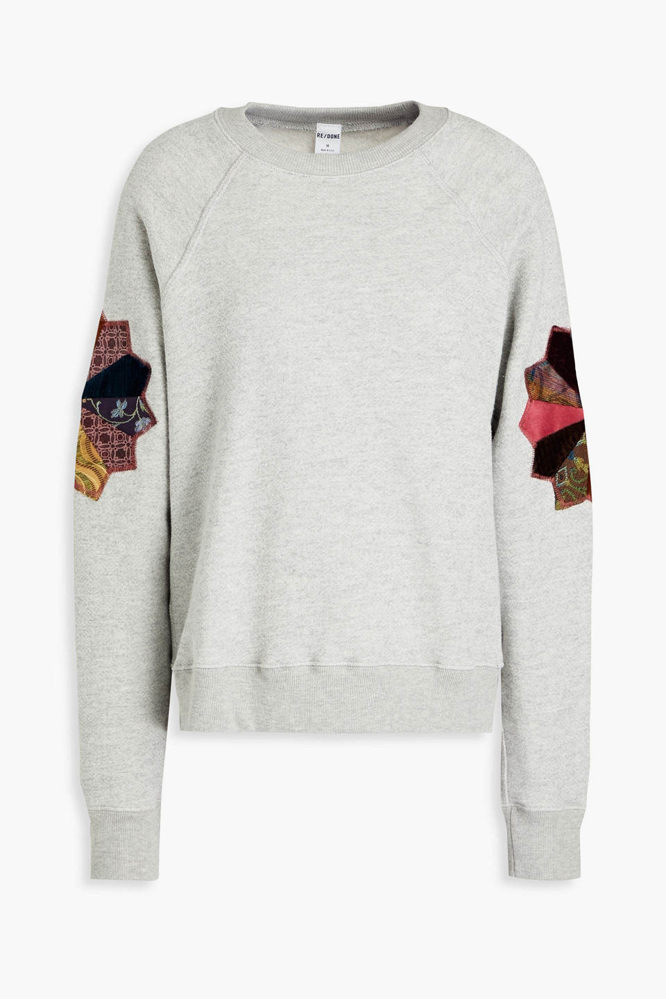 Appliquéd cotton-fleece sweatshirt