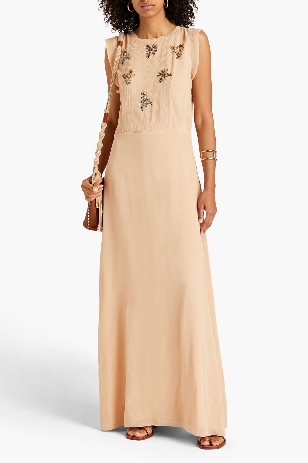CHLOÉ シルクジョーゼット マキシワンピース