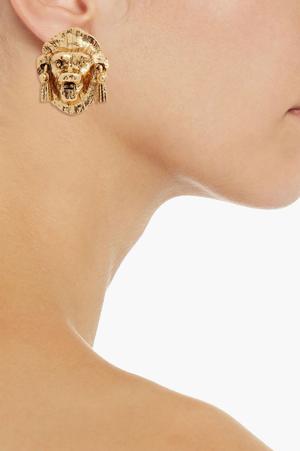 KENNETH JAY LANE Gold-plated clip-on earrings