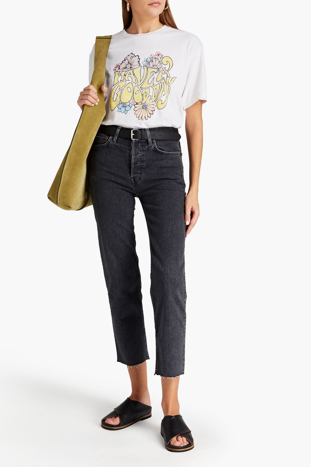 RE/DONE Cropped high-rise straight-leg jeans