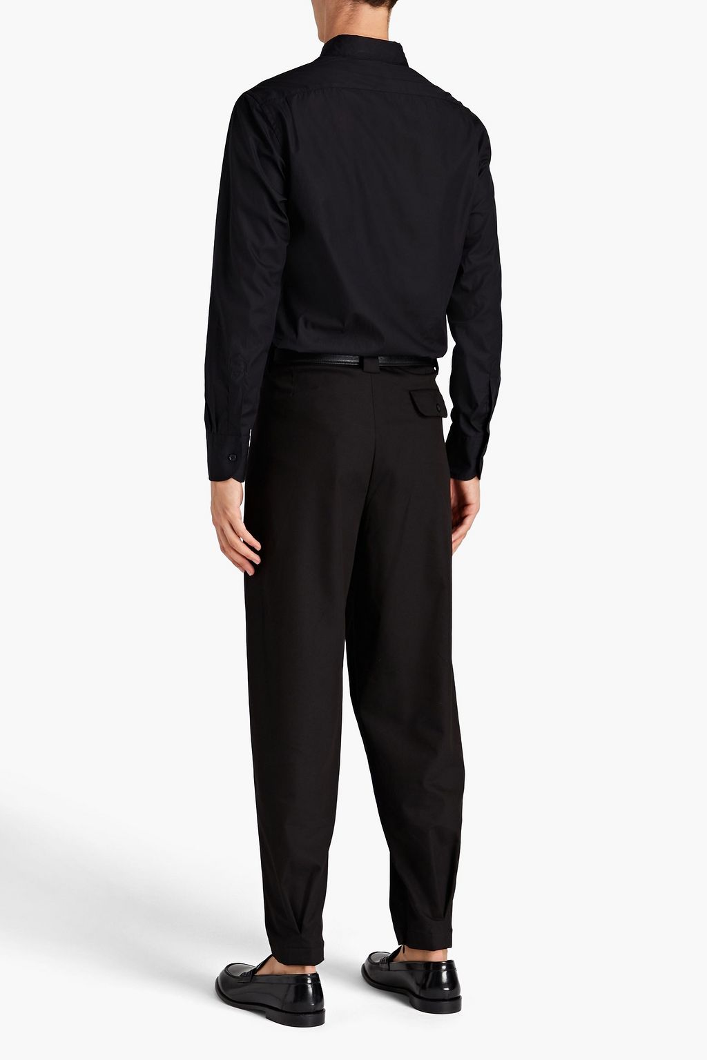 DOLCE&GABBANA Tapered pleated cotton-blend pants