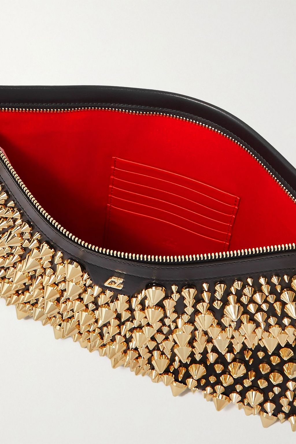 CHRISTIAN LOUBOUTIN City studded leather pouch