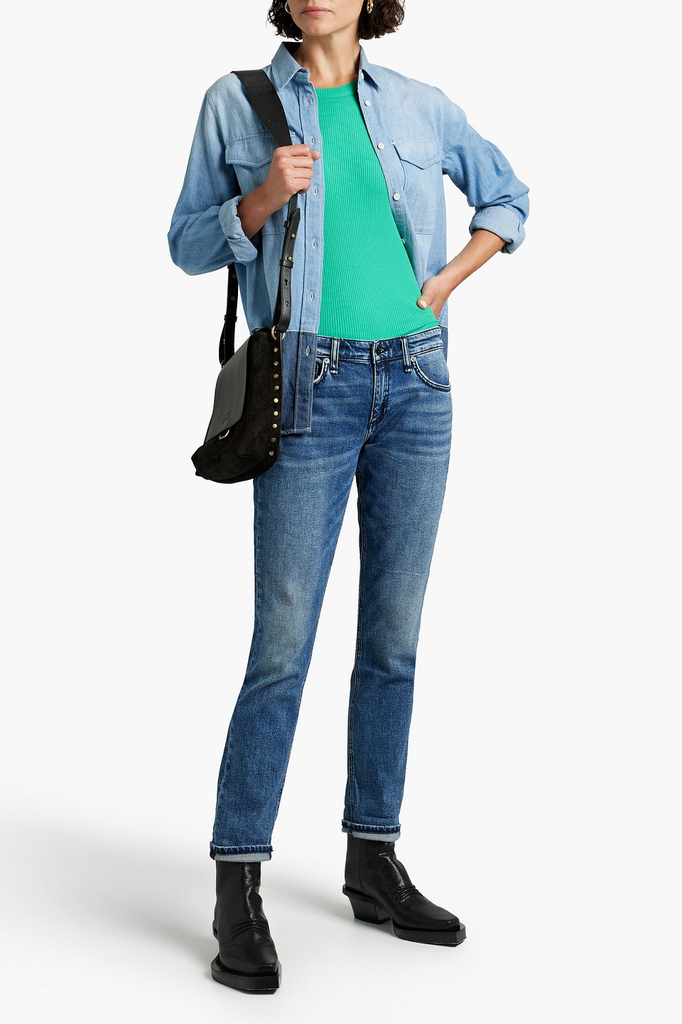RAG & BONE DRE LOW-RISE SLIM-LEG JEANS 3074457345632926165