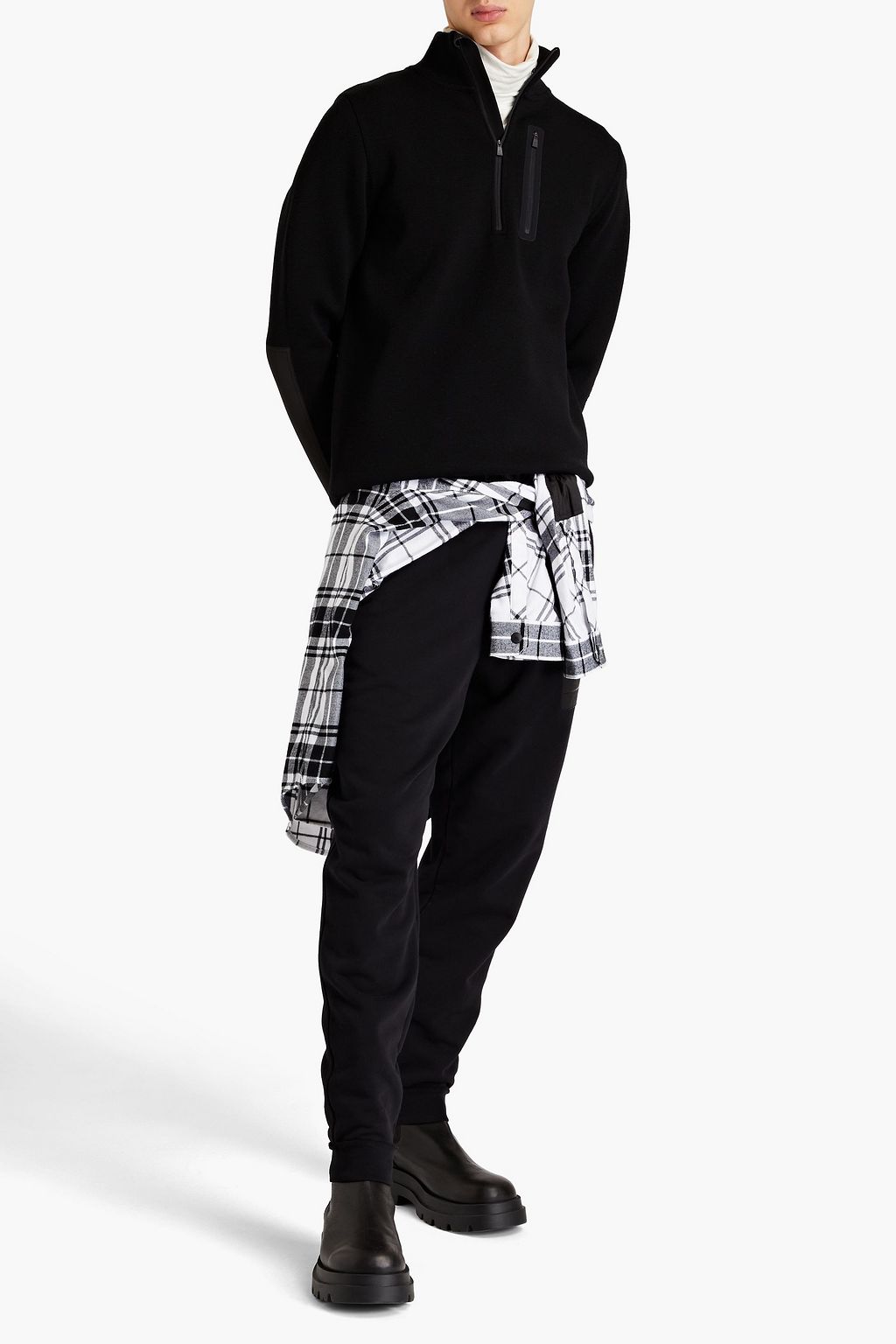AZTECH MOUNTAIN Matterhorn shell-trimmed wool half-zip sweater