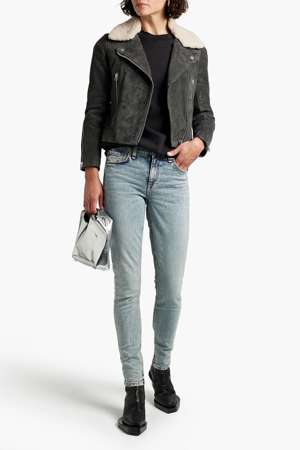 RAG & BONE Cate faded mid-rise skinny jeans