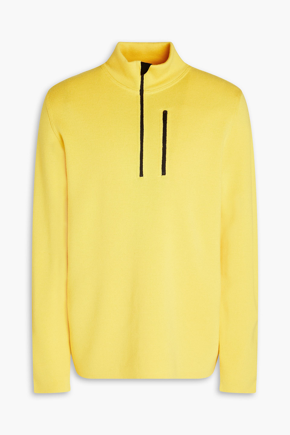 Aztech Matterhorn Shell-trimmed Wool Half-zip Sweater In Yellow